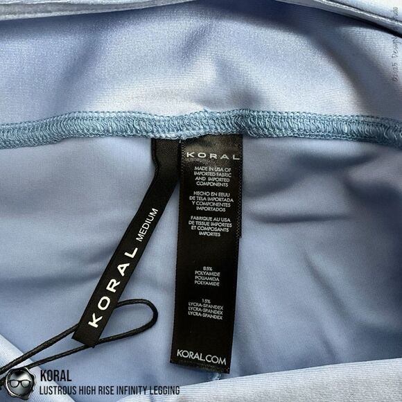 KORAL LUSTROUS HIGH RISE INFINITY LEGGING IN BEL AIR BLUE WOMEN’S SIZE MEDIUM - Picture 6 of 12